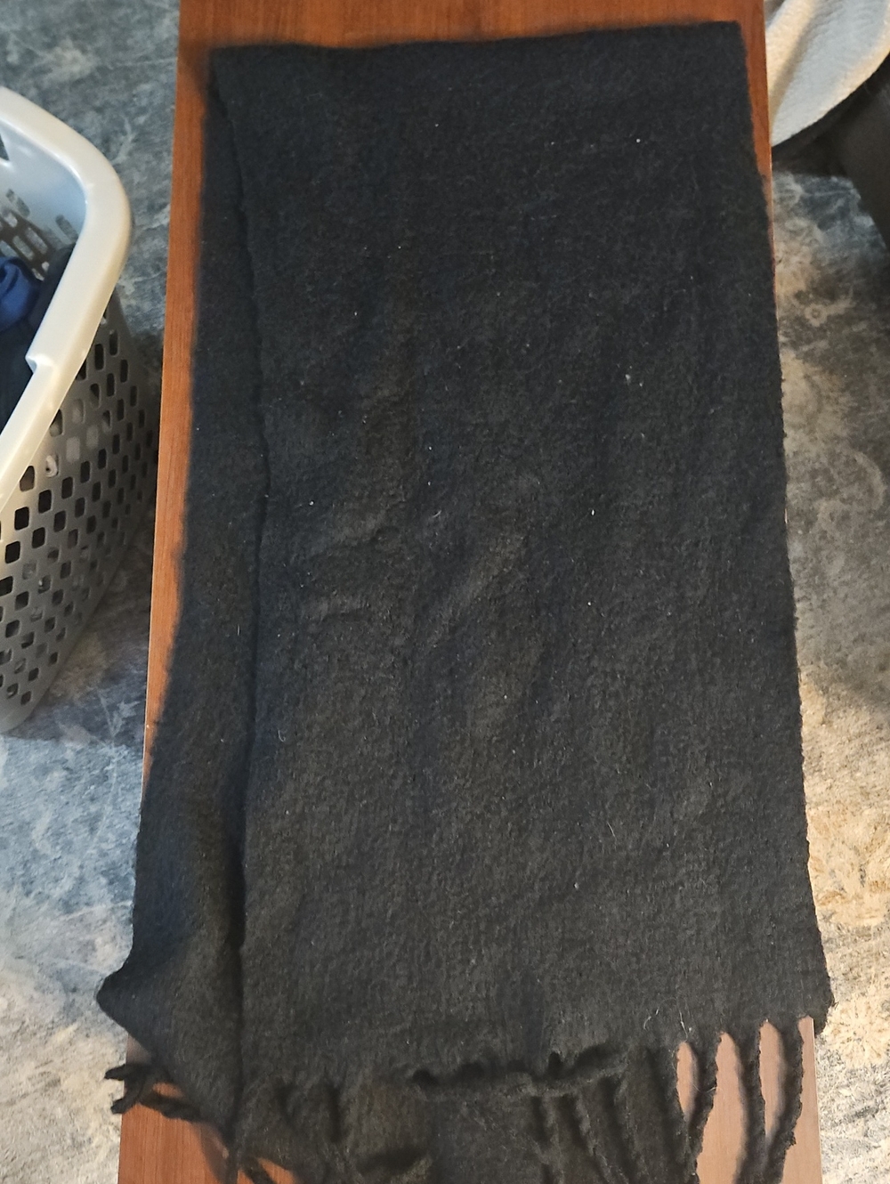 Lucky Brand Classic Black Fringe Scarf